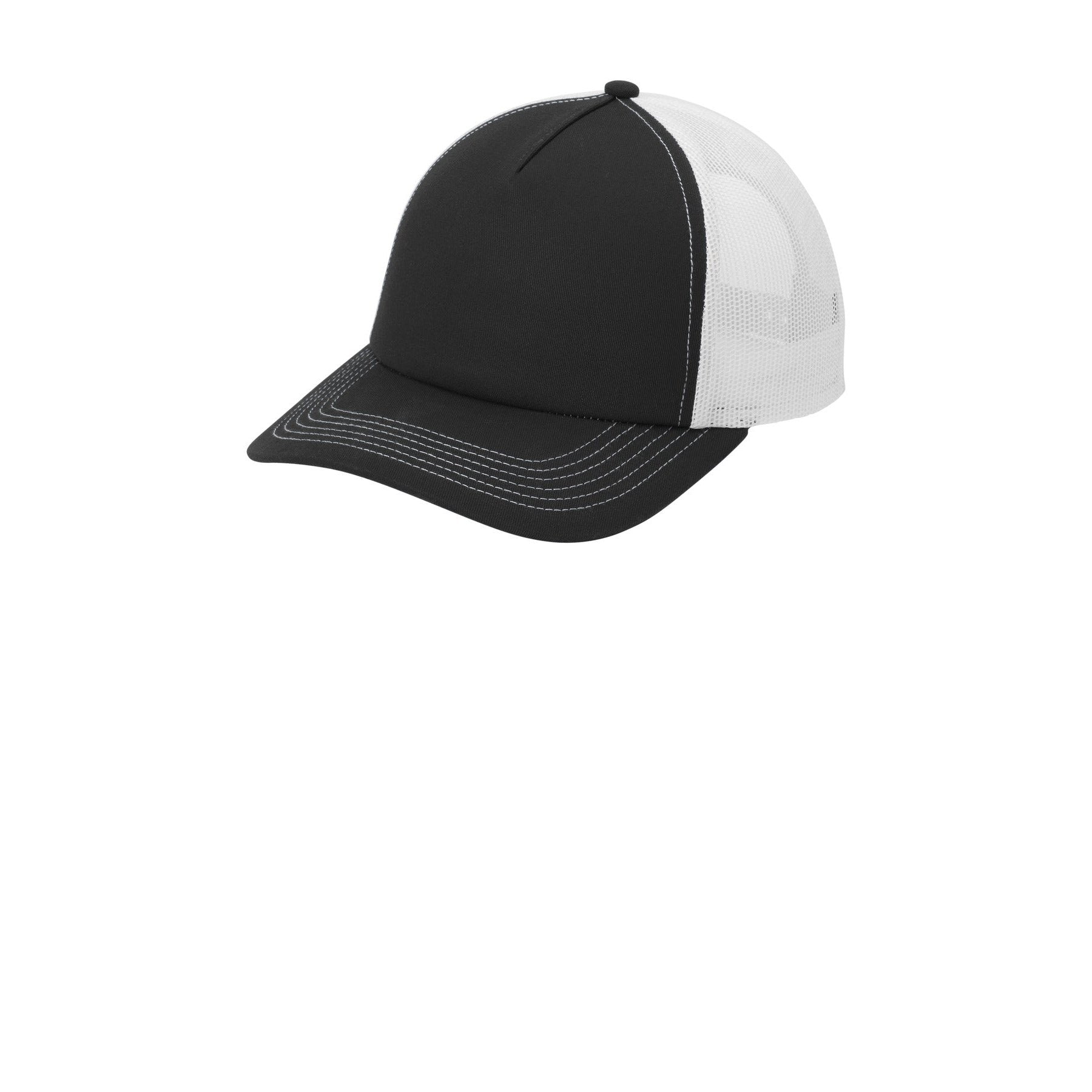 Port Authority-Port Authority® Low-Profile Snapback 5-Panel Trucker Cap C115LP-MedTech-2